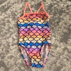 Jump’N Splash Toddler Girls Fish Scale Pattern One-Piece Swimsuit 18 Months